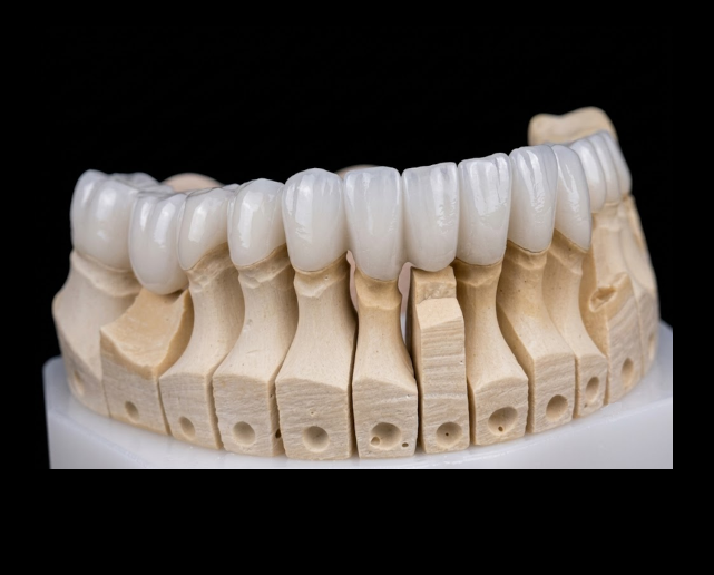Punte fizionomică din zirconiu pe bonturi — Full Anatomic, laborator București