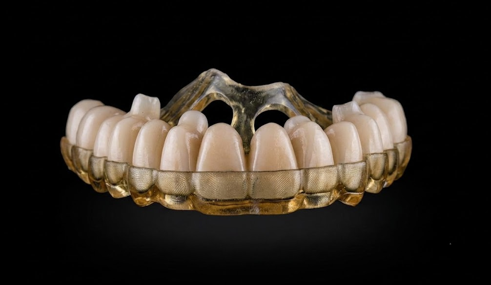 Lucrare full-arch pe ghid chirurgical din zirconiu — chirurgie ghidată, laborator Timișoara