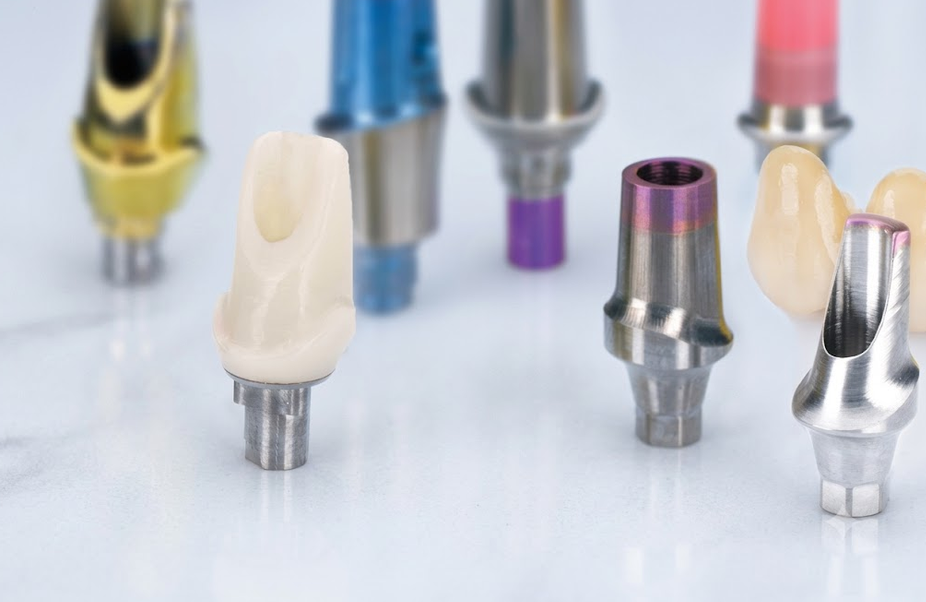 Bont și piesă individualizată pe implant, titan / zirconiu — laborator Râmnicu Vâlcea